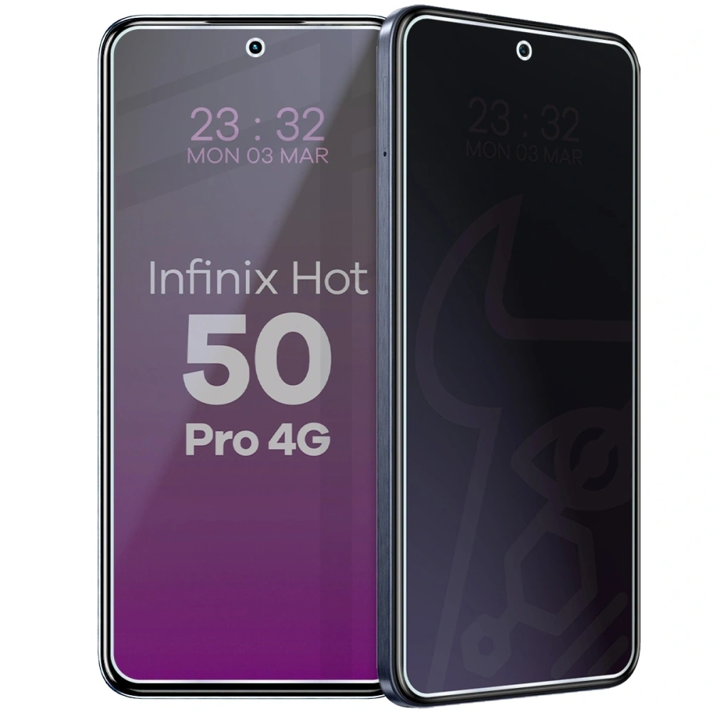 Prywatyzujące szkło hybrydowe Bizon Glass Mule Shadow do Infinix Hot 50 Pro 4G matowe