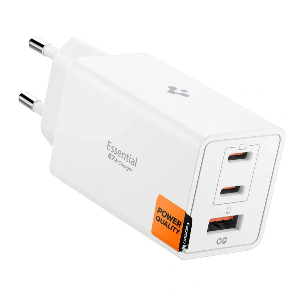 Ładowarka sieciowa Spigen Essential EE673EU 2xUSB-C, USB-A Network Charger 67W White