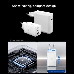 Ładowarka sieciowa Spigen Essential EE673EU 2xUSB-C, USB-A Network Charger 67W White