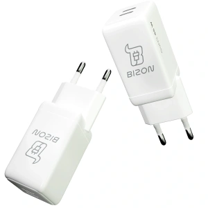 Ładowarka sieciowa Bizon Charger VT-25B 25W USB-C PD, USB-A QC 4.0 GAN3 biała