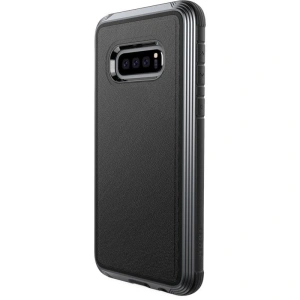Buy X-Doria Defense Lux - Aluminum Case for Samsung Galaxy S10e (Drop test 3m) (Black Leather) - XDR006BLK - {ean13} - Home Screen Store Europe