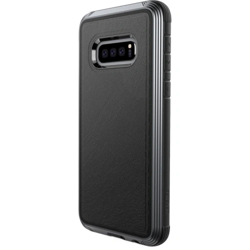 Buy X-Doria Defense Lux - Aluminum Case for Samsung Galaxy S10e (Drop test 3m) (Black Leather) - XDR006BLK - {ean13} - Home Screen Store Europe