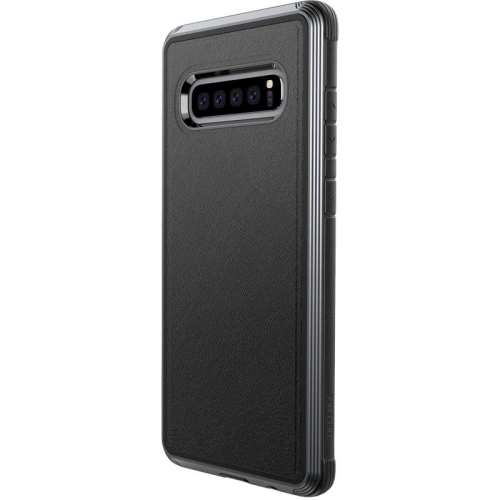 Kup X-Doria Samsung Aluminiumhülle Defense Lux Galaxy S10 (Falltest 3m) (Schwarzes Leder) - XDR004BLK - {ean13} - Sklep Home Screen