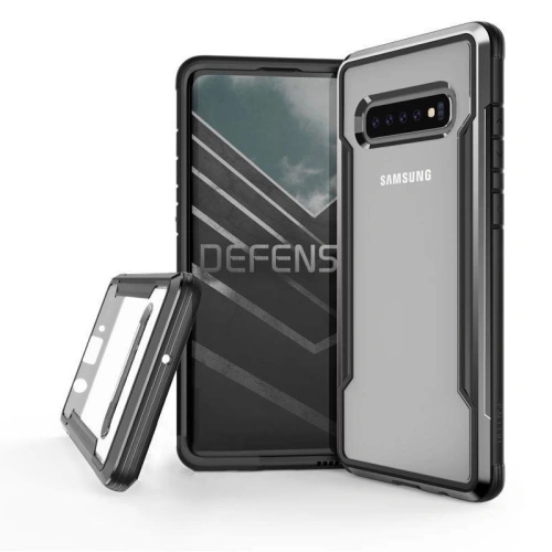 Kup X-Doria Samsung Aluminiumhülle Defense Shield Galaxy S10 (Falltest 3m) (Schwarz) - XDR001BLK - {ean13} - Sklep Home Screen