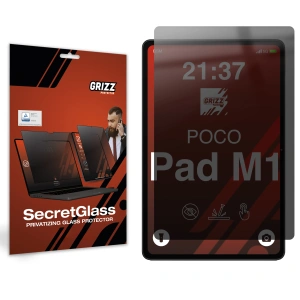 Matowe szkło prywatyzujące GrizzGlass SecretGlass do Xiaomi POCO Pad M1