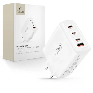 Ładowarka sieciowa Tech-Protect NC140W-GAN 4-port Network Charger PD 140W / QC3.0 White