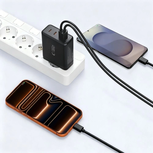 Ładowarka sieciowa Tech-Protect NC140W-GAN 4-port Network Charger PD 140W / QC3.0 Black