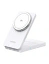 Magnetyczna ładowarka bezprzewodowa 2w1 UGREEN W706 MagSafe 15W (biała)