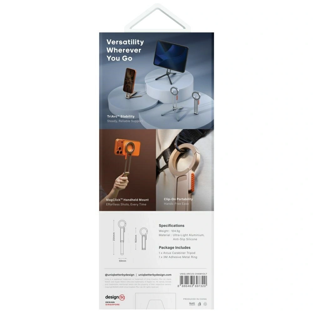 Uchwyt magnetyczny UNIQ Arcus TriPod Stand szampański