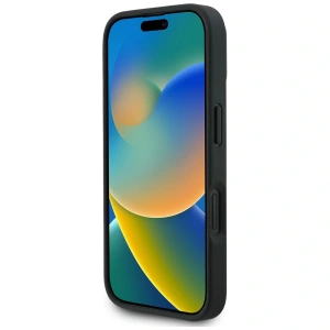 Etui Karl Lagerfeld Grained Pattern & Logo MagSafe do Apple iPhone 16 czarny