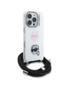 Etui Karl Lagerfeld IML Crossbody Karl&Choupette Head do Apple iPhone 16 Pro biały