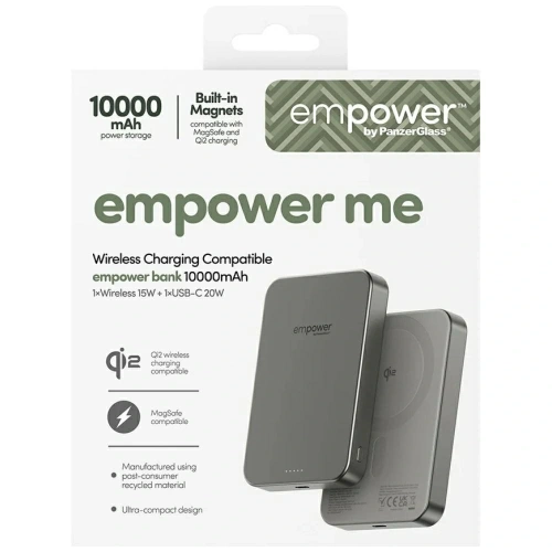 Powerbank Empower by PanzerGlass Bank 10000mAh tytanowy