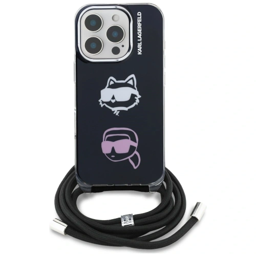 Etui Karl Lagerfeld IML Crossbody Karl&Choupette Head do Apple iPhone 16 Pro czarny