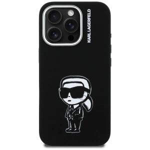 Etui Karl Lagerfeld Silicone Karl Sketch MagSafe do Apple iPhone 16 Pro czarny