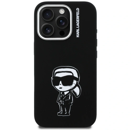 Etui Karl Lagerfeld Silicone Karl Sketch MagSafe do Apple iPhone 16 Pro Max czarny
