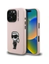 Etui Karl Lagerfeld Silicone Karl Sketch MagSafe do Apple iPhone 16 Pro Max różowy
