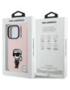 Etui Karl Lagerfeld Silicone Karl Sketch MagSafe do Apple iPhone 16 Pro Max różowy