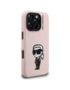 Etui Karl Lagerfeld Silicone Karl Sketch MagSafe do Apple iPhone 16 Pro różowy
