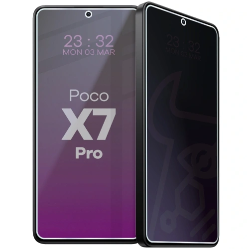 Prywatyzujące szkło hybrydowe Bizon Glass Mule Shadow do Xiaomi Poco X7 Pro matowe