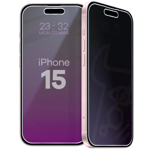 Prywatyzujące szkło hybrydowe Bizon Glass Mule Shadow do Apple iPhone 15 matowe