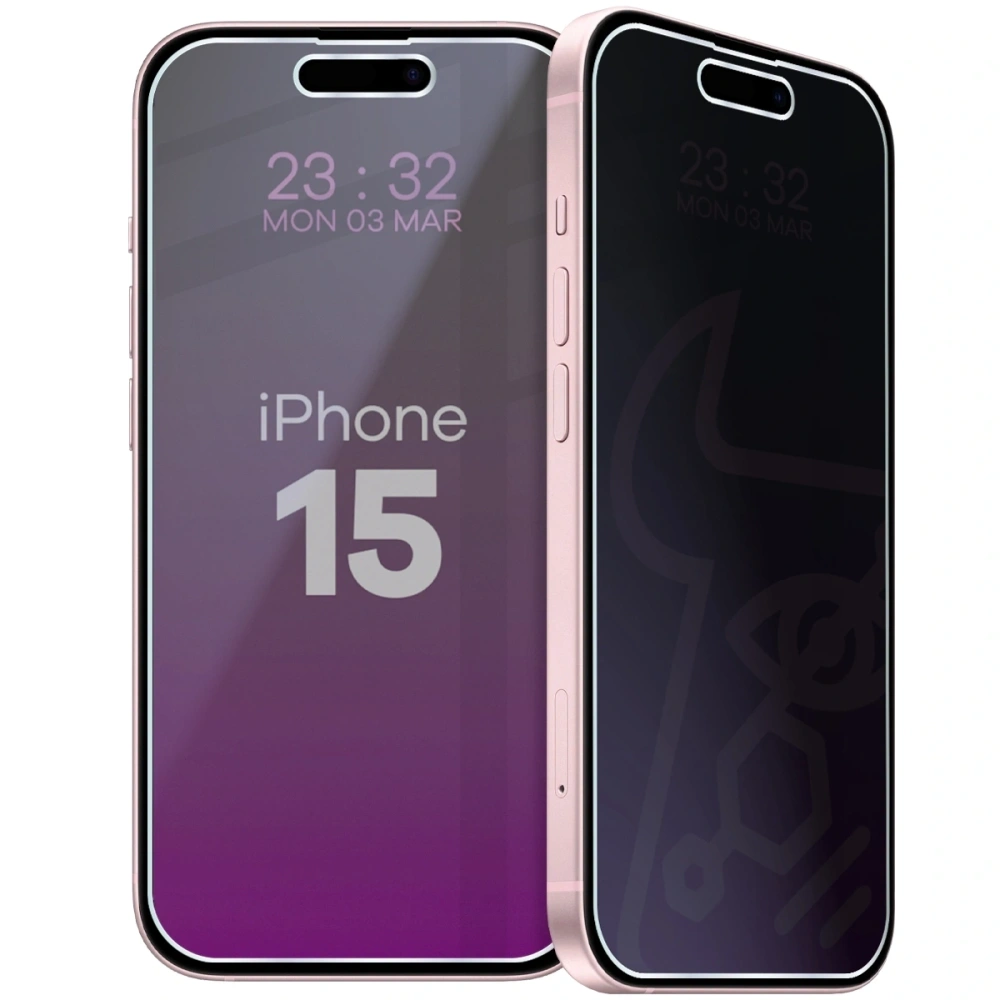 Prywatyzujące szkło hybrydowe Bizon Glass Mule Shadow do Apple iPhone 15 matowe