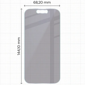 Prywatyzujące szkło hybrydowe Bizon Glass Mule Shadow do Apple iPhone 15 matowe