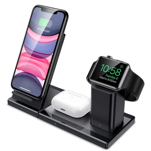 Kup ESR 3-in-1-Ladestation Kabellose Ladestation Schwarz - ESR206BLK - {ean13} - Sklep Home Screen
