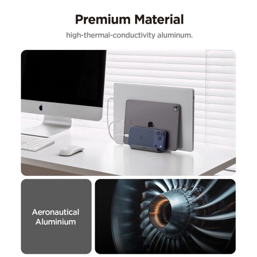 Organizer biurkowy Spigen LD208S4 Vertical Laptop Stand Space Grey