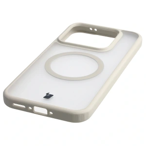 Etui z pierścieniem magnetycznym Bizon Case MatteO do Realme GT 8 Pro przydymione-beżowe