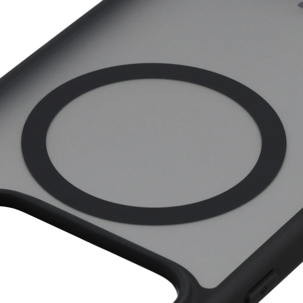Etui z pierścieniem magnetycznym Bizon Case MatteO do Realme GT 8 Pro przydymione-czarne