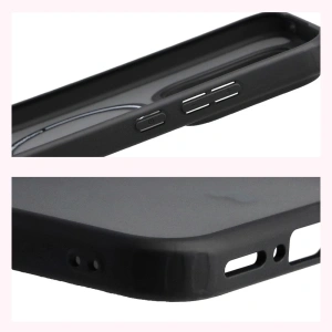 Etui z pierścieniem magnetycznym Bizon Case MatteO do Realme GT 8 Pro przydymione-czarne