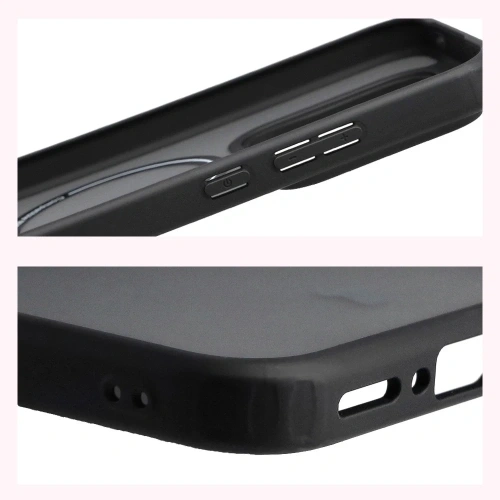 Etui z pierścieniem magnetycznym Bizon Case MatteO do Realme GT 8 Pro przydymione-czarne