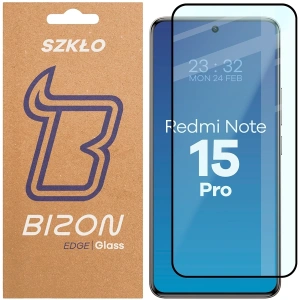 Szkło hartowane Bizon Glass Edge 2 do Xiaomi Redmi Note 15 Pro 4G czarna ramka