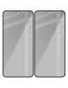 Prywatyzujące szkło hartowane Bizon Glass Edge Shadow Duo do Galaxy S25 FE / S24 FE / A36 5G / A56 5G przyciemniane z czarną ramką [2 PACK]