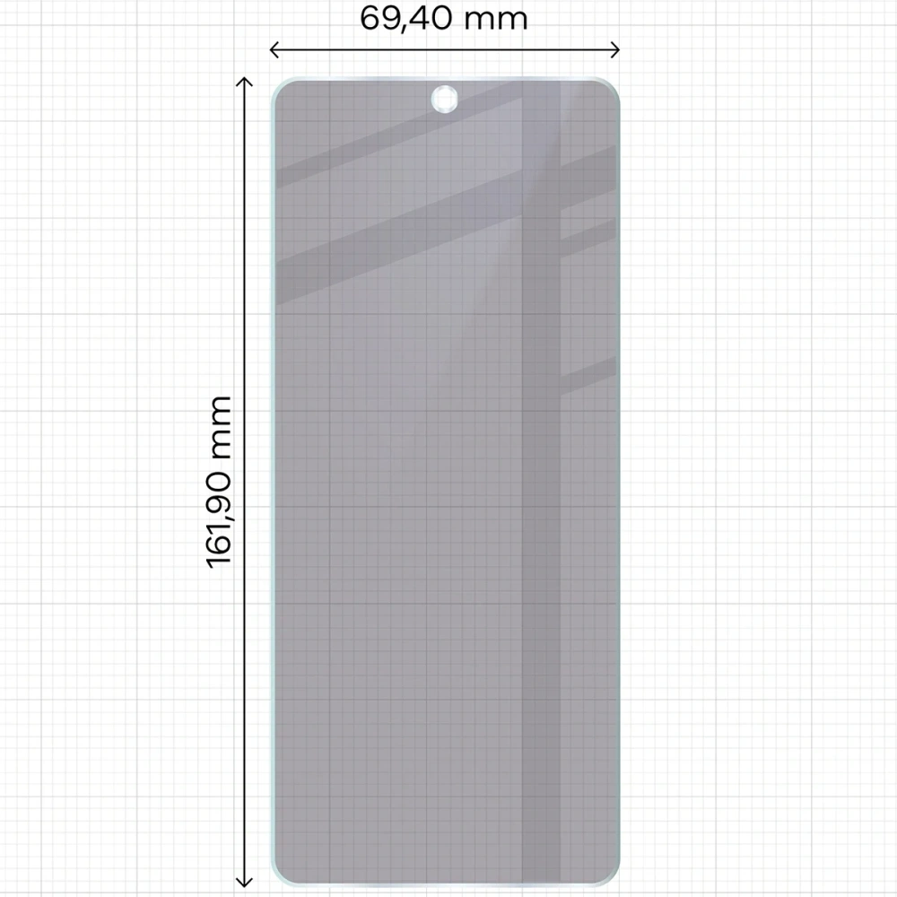 Prywatyzujące szkło hybrydowe Bizon Glass Mule Shadow do Infinix Hot 40 Pro matowe