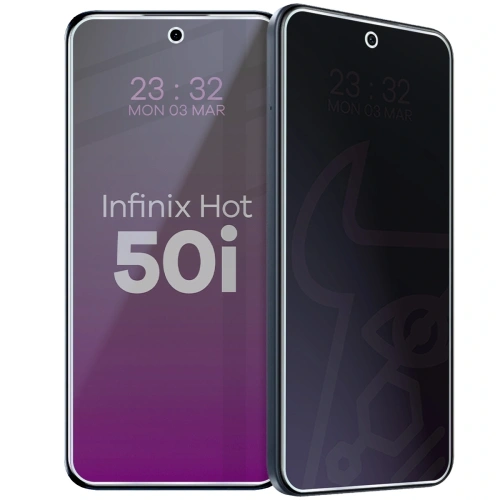 Prywatyzujące szkło hybrydowe Bizon Glass Mule Shadow do Infinix Hot 50i matowe