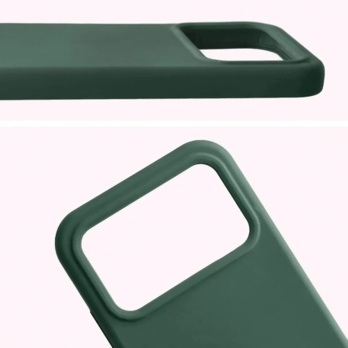 Silikonowe etui Bizon Soft Case do Xiaomi POCO F8 Pro ciemnozielone