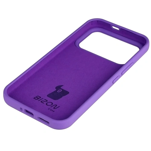Silikonowe etui Bizon Soft Case do Xiaomi POCO F8 Ultra fioletowe
