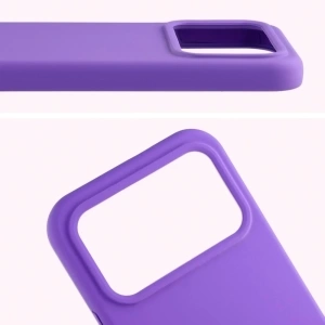 Silikonowe etui Bizon Soft Case do Xiaomi POCO F8 Ultra fioletowe