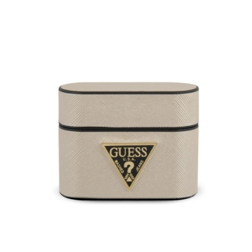 Buy Guess GUACAPVSATMLLG AirPods Pro cover beige Saffiano - GUE566BEI - {ean13} - Home Screen Store Europe