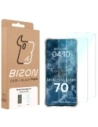Elastyczne etui + 2x szkło hartowane Bizon Case Clear Pack do Motorola Edge 70
