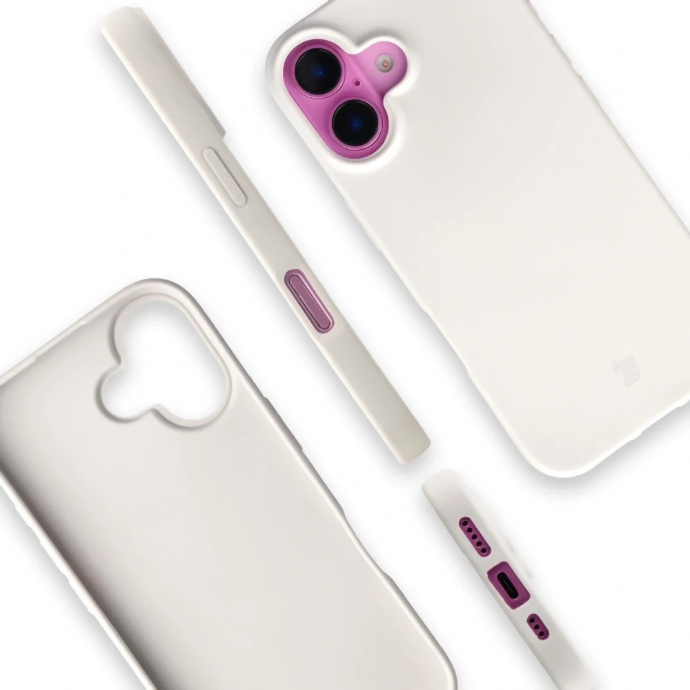 Etui z recyklingu Bizon Case ReLeaf do Apple iPhone 16 białe