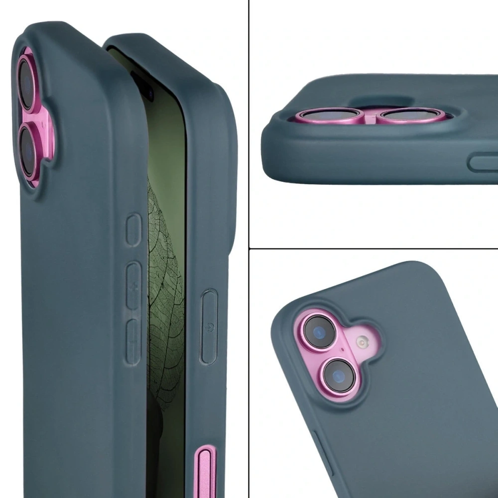 Etui z recyklingu Bizon Case ReLeaf do Apple iPhone 16 ciemnoniebieskie