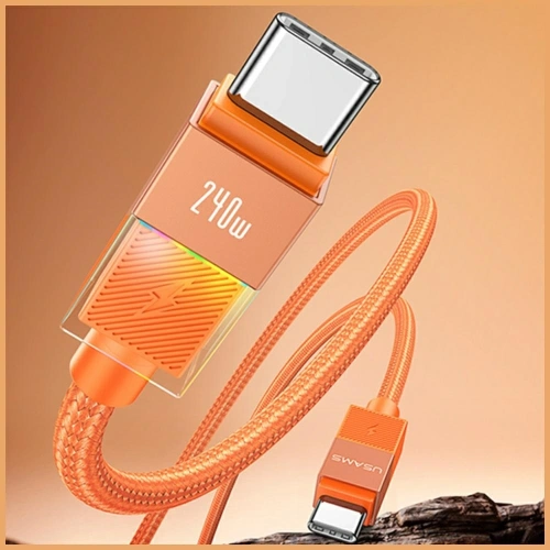 Kabel USAMS SJ777 PD 240W USB-C / USB-C 1.2m tarnish