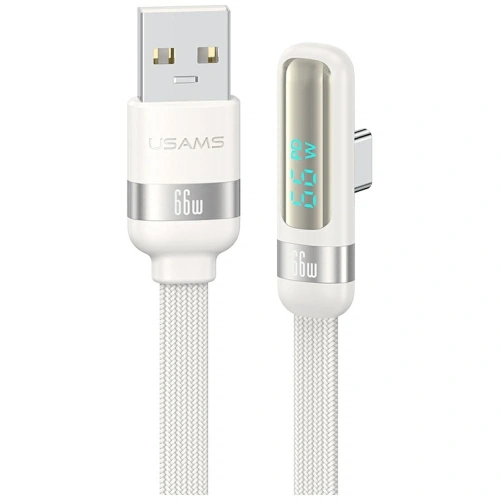 Kabel USAMS US-SJ651 66W USB-A / USB-C 1.2m biały