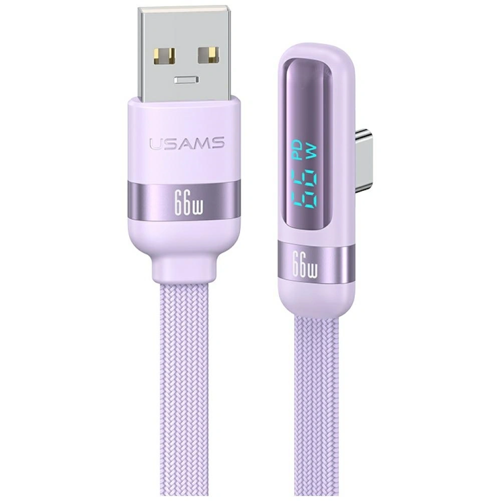 Kabel USAMS US-SJ651 66W USB-A / USB-C 1.2m fioletowy