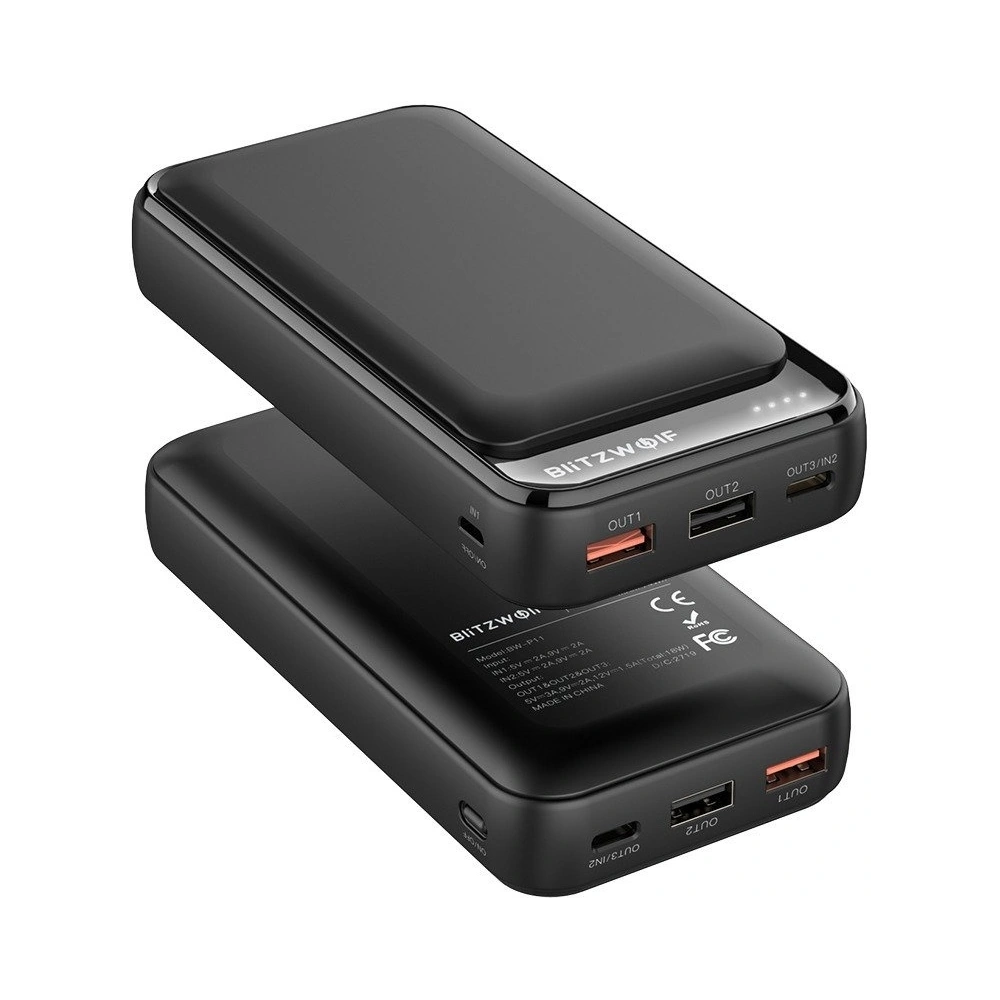 Powerbank BlitzWolf BW-P11 , 20000mAh, QC 3.0, PD, 3A, 18W (czarny)