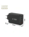 Ładowarka sieciowa Tech-Protect NC240W-GAN 4-port Network Charger PD 240W / QC3.0 Black
