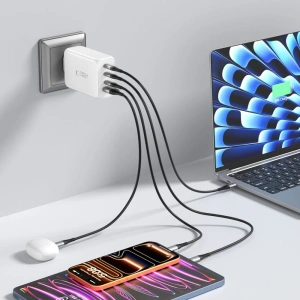 Ładowarka sieciowa Tech-Protect NC240W-GAN 4-port Network Charger PD 240W / QC3.0 White