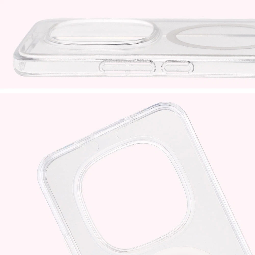 Etui z pierścieniem magnetycznym Bizon Case CrystalO do Xiaomi Redmi Note 15 Pro+ Plus 5G przezroczyste